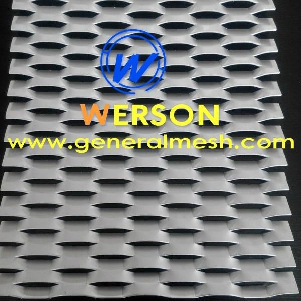 Expanded metal mesh exterior wall panel, Aluminum expanded metal facade