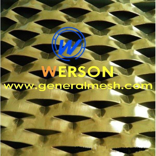 Aluminum expanded metal facade，Outdoor expanded metal mesh facade cladding