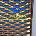 Aluminum expanded metal facade，Outdoor expanded metal mesh facade cladding