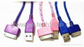 iPhone 4s Fabric Braided Cable With  Nylon Braided USB Cable