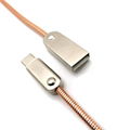 USB 2.0 A male to Type c male cable with  spring metal braid  7