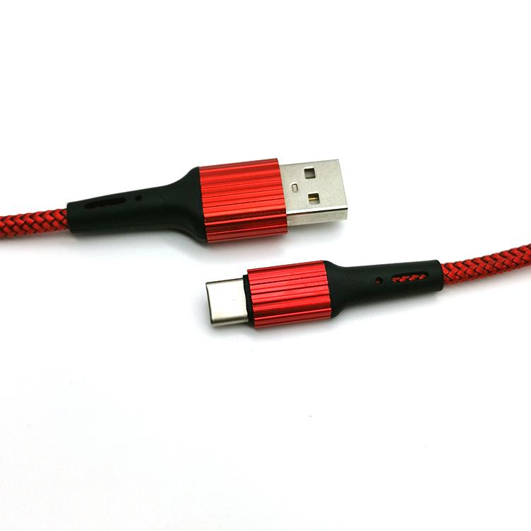 wholesale high quality  usb type c fast charging Nylon braided usb data cable