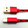 Gold Plated Nylon Braid Type c Charging Cable  6