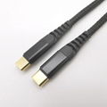 Gold Plated Nylon Braid Type c to Type c Charging Cable  2