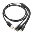  3 IN 1 Nylon braided USB data charging cable 