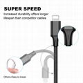  3 IN 1 Nylon braided USB data charging cable 