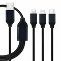  3 IN 1 Nylon braided USB data charging cable 