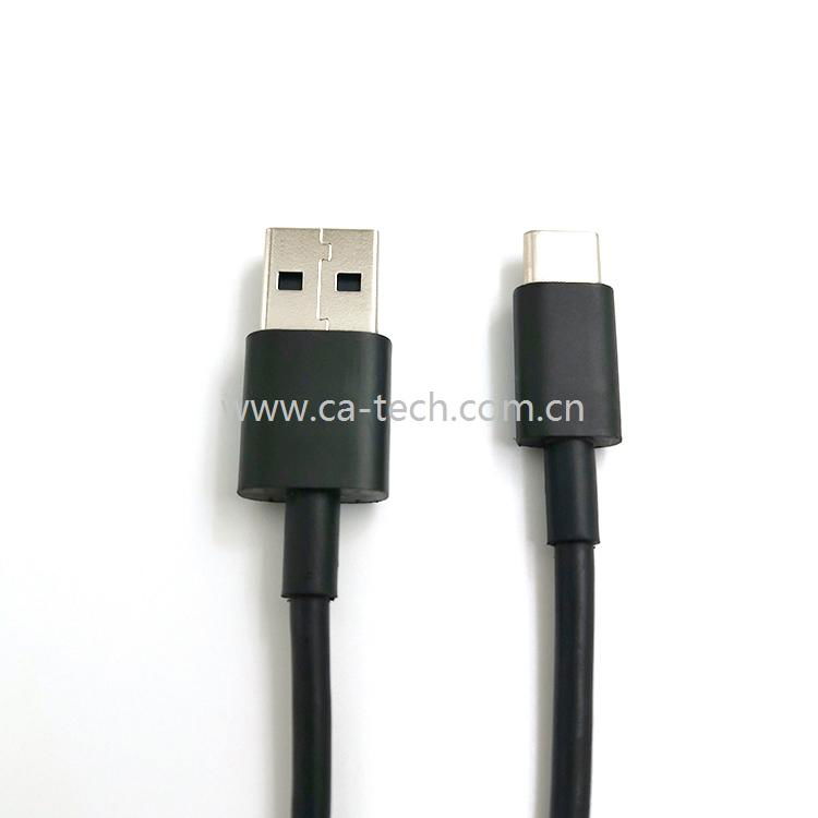 USB 2.0 A male to Type c male  cable black 3