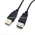 USB2.0 公对母延长线黑色