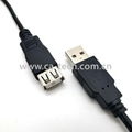 USB2.0 公對母延長線黑色