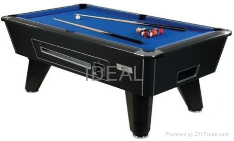 Coin operator pool table