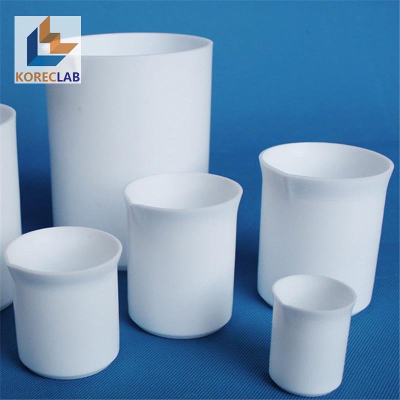 Lab Test Kits 30ml to 5000ml for Plastics Teflon PTFE Beaker Cups 5