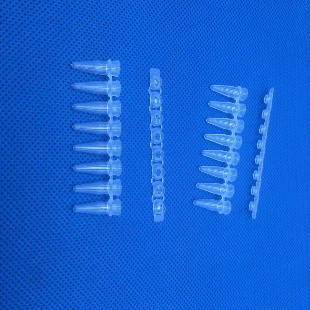 PCR tube 8 strips flat cap 3