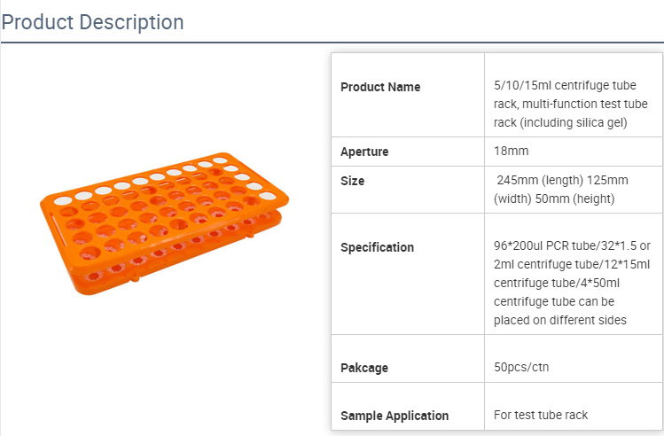 laboratory equipment 5-10-15 ml multi-function test tube rack 2