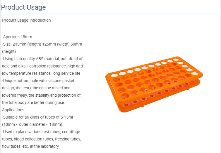 laboratory equipment 5-10-15 ml multi-function test tube rack 3