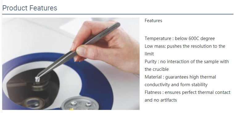Aluminum crucible 100ul without PIN aluminium crucible for toledo DSC thermal an 4