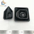 100ML Black Medium Size Plastic Flat Bottom Square Sample Weighing Pan 4