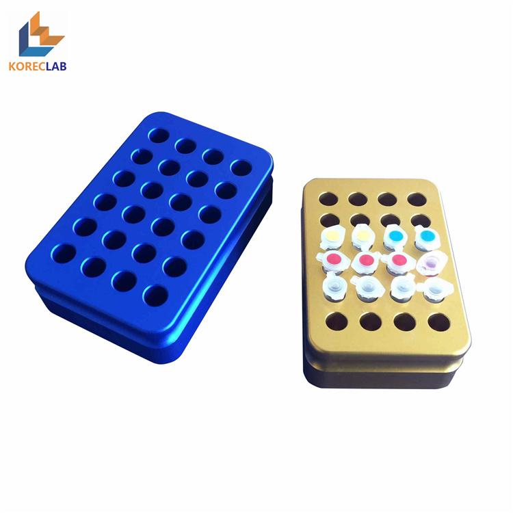 24 well metal aluminum conductive PCR test tube cooling rack ...