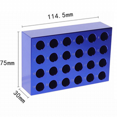 Aluminum Modular Heating Block is designed for Conical-Bottom Centrifuge Tubes