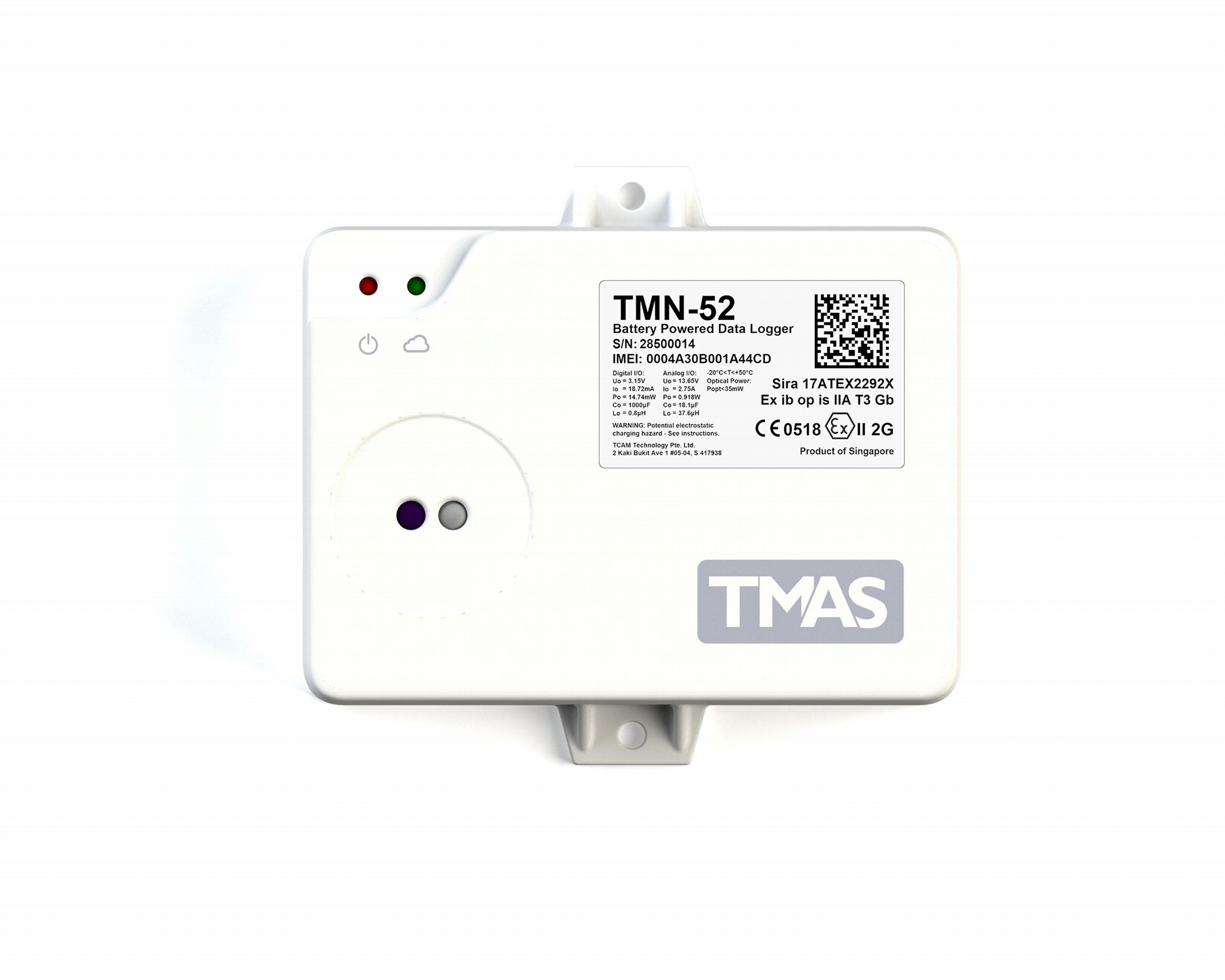 TMN52 Battery Power Data Logger, remote monitor, control with sensor