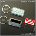 Solar Powered Keychain Replaceable Image two parts flash( right and left)  P105