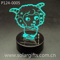 Solar power novelty led light for car interior decoration your logo welcome