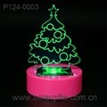 太阳能七彩自动发光圣诞树 汽车摆设装饰品P124-0003