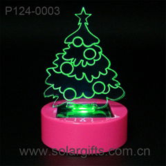 太陽能七彩自動發光聖誕樹 汽車擺設裝飾品P124-0003