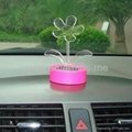 Solar power novelty led light for car interior decoration your logo welcome