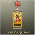 太陽能閃金光汽車吊墜挂墜裝飾禮品  P134-0003 聖母瑪利亞