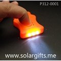 Shaped solar LED flashlight keychain P312-0001