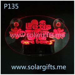 Solar led lights color changing advertising sign promotional items 