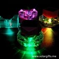 Solar power color changing crystal car perfume bottle car decoration air fresher
