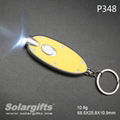 oval shaped led flashlight keychain P348