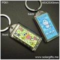 Solar Powered Keychain  Medium type Water-proof  Double-face flashing P061