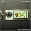 Solar Powered Keychain with Dial Thermometer single flash P084
