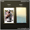Solar power photo frame badge sign with one flashing photo P085