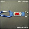 logo custom solar power lcd flash carabiner