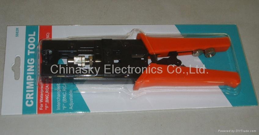 CCTV Compression Tool for Waterproof Connectors F, BNC, RCA RG58,RG59,RG6(T5082) 2