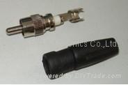 CCTV RCA Connectors / RCA Male Solderless Connector with Boot CT5026 2