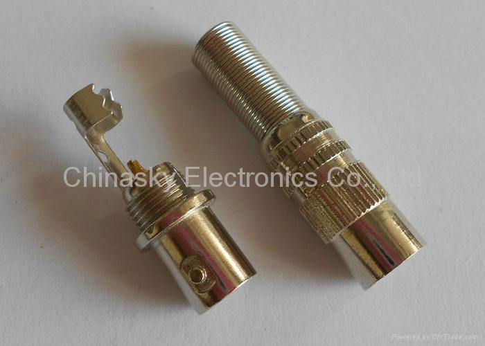 BNC Female Connector with Long Metal Boot / CCTV Female Connector (CT5050) 2