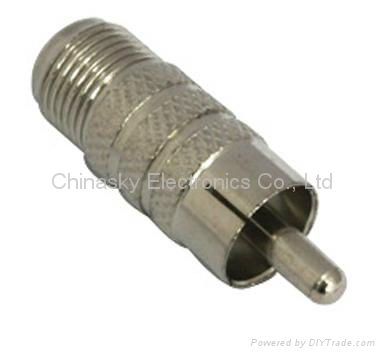 CCTV Female F to RCA Male Connector / F-RCA Connector (CT5030) 2