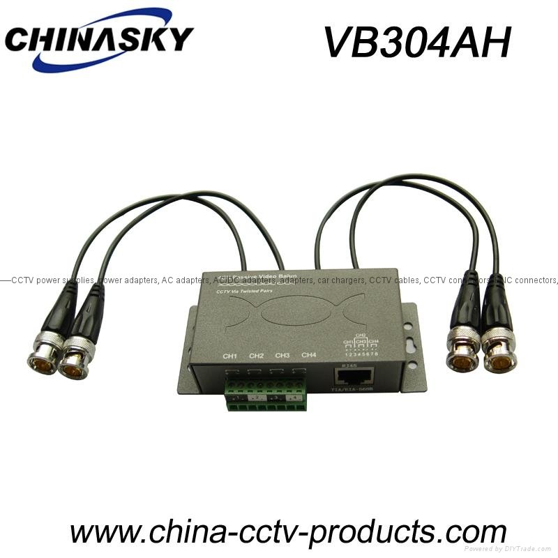 Hot Sale 8MP CCTV Passive 4ch Coax UTP HD Video Balun VB304AH 3