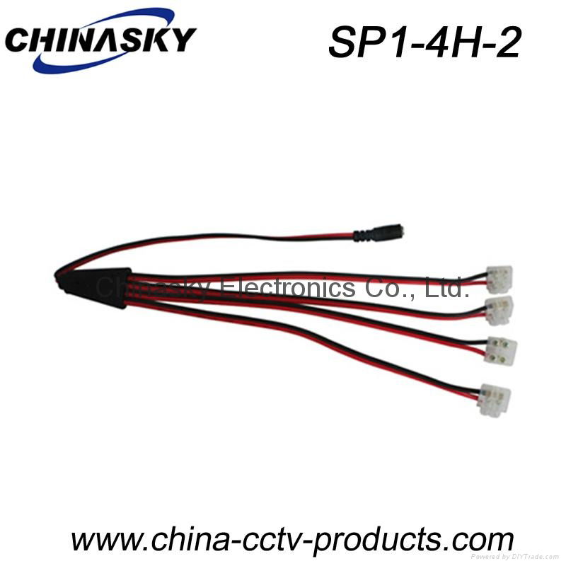 1 to 4 Way DC Splitter Cable with Terminal Block / CCTV Power Connector SP1-4H-2