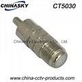 CCTV Female F to RCA Male Connector /