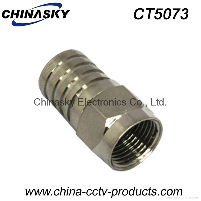 CCTV F Connector, Crimp on for RG6 Cable CT5073