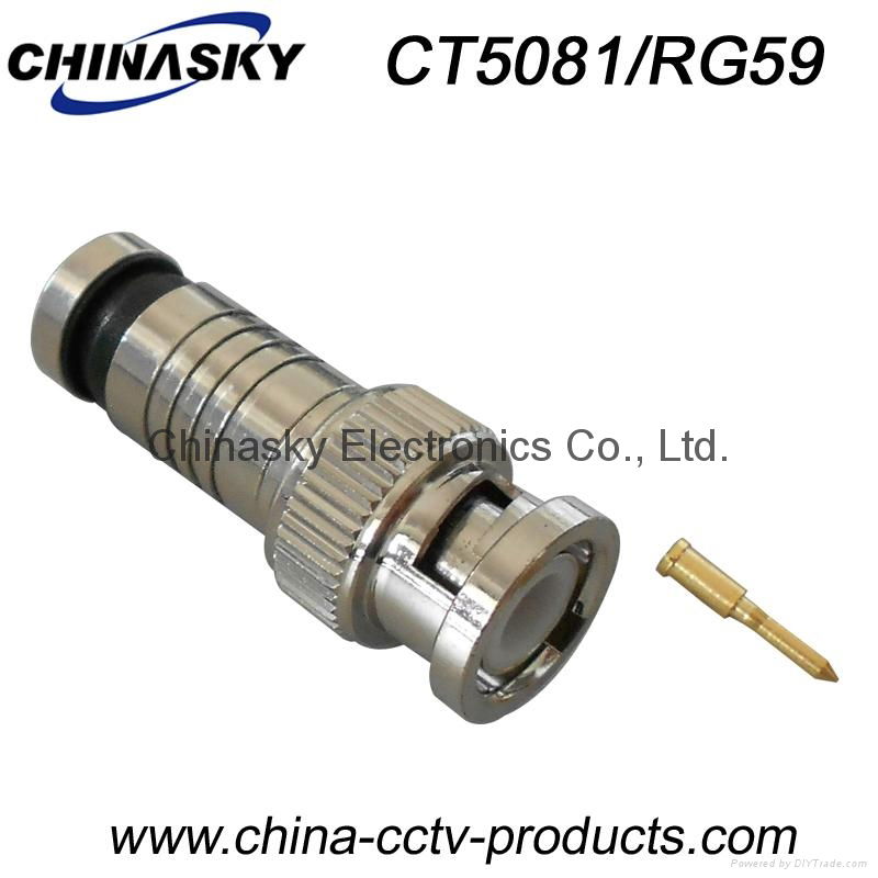 B-Connectors / BNC Male Compression Connector for R / CCTV Connector CT5081/RG59