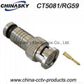 B-Connectors / BNC Male Compression Connector for R / CCTV Connector CT5081/RG59