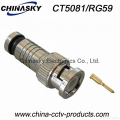 B-Connectors / BNC Male Compression Connector for R / CCTV Connector CT5081/RG59