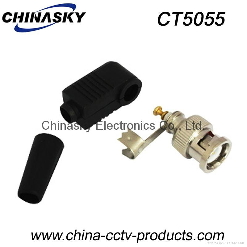 Coaxial BNC Connector with Screw and Boot (CT5055)